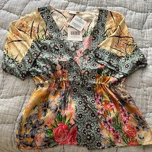 Multicolored silk jacket